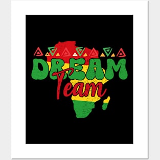 Black History Month Dream Team Melanin Squad Posters and Art